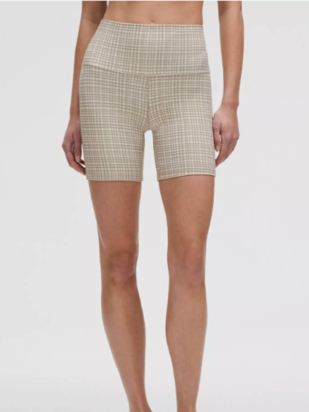 lululemon Align High-Rise Short 6" (Glow Grid Light Ivory Multi)